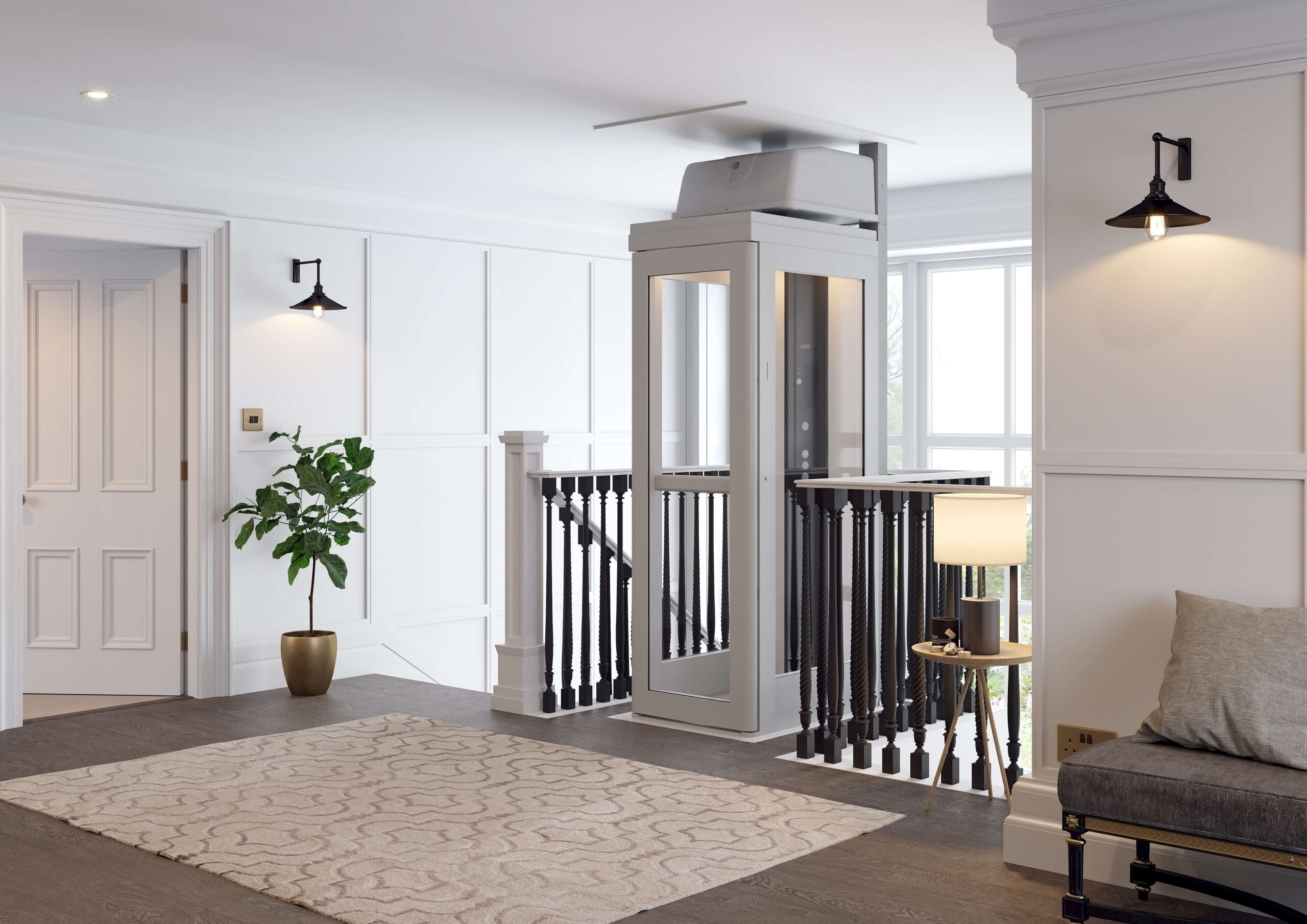 Vivo Home Lift positioned in the stairwell